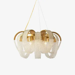 Mesh Crystal Chandelier Stylish Bedroom Lighting ideas