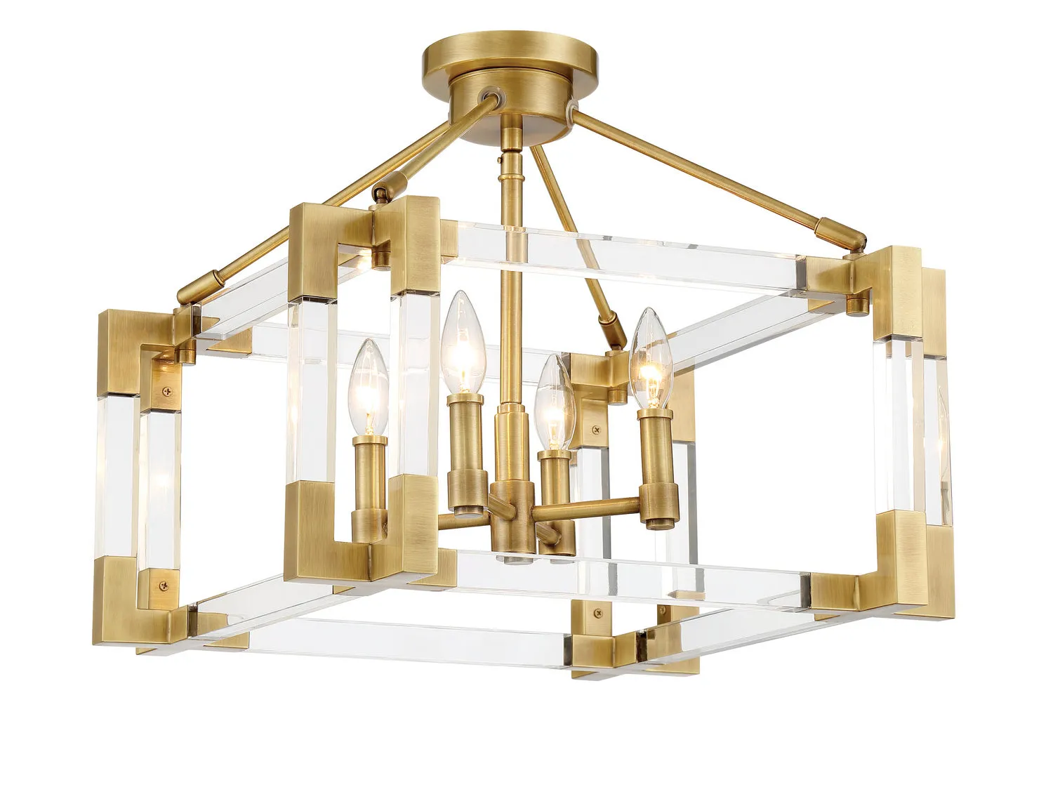 Metropolitan Four Lights Semi Flush Mount Low Ceiling Lights sale