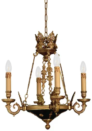 Metropolitan Metropolitan Collection N850204 Chandelier Light - Dore Gold W/ Black Accents Chandeliers Lighting premium