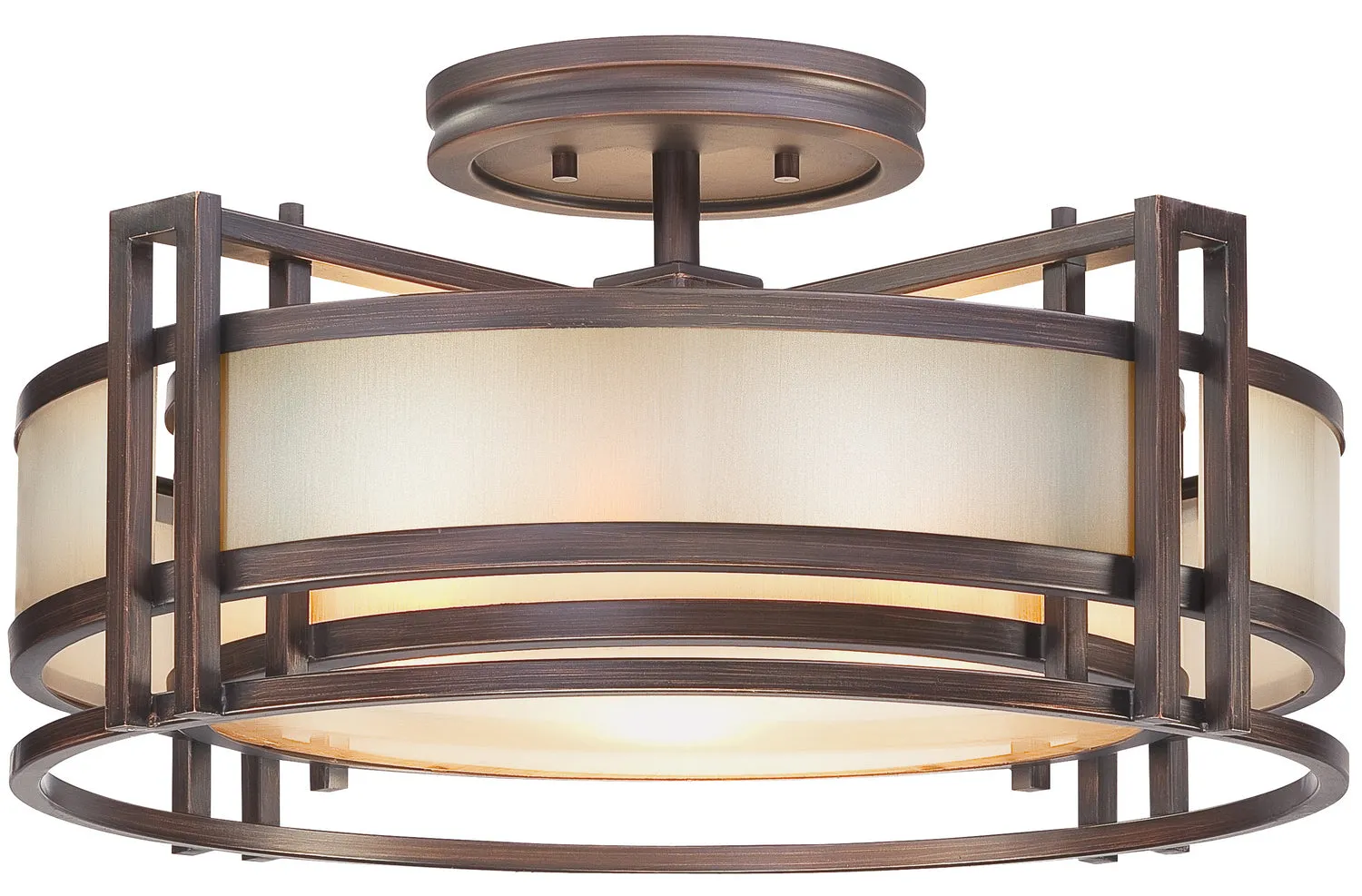 Metropolitan Three Light Semi Flush Mount Low Ceiling Lights sale