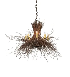 Meyda Tiffany Twigs 260850 Chandelier Light - Antique Copper,Natural Wood Chandeliers lighting promotion