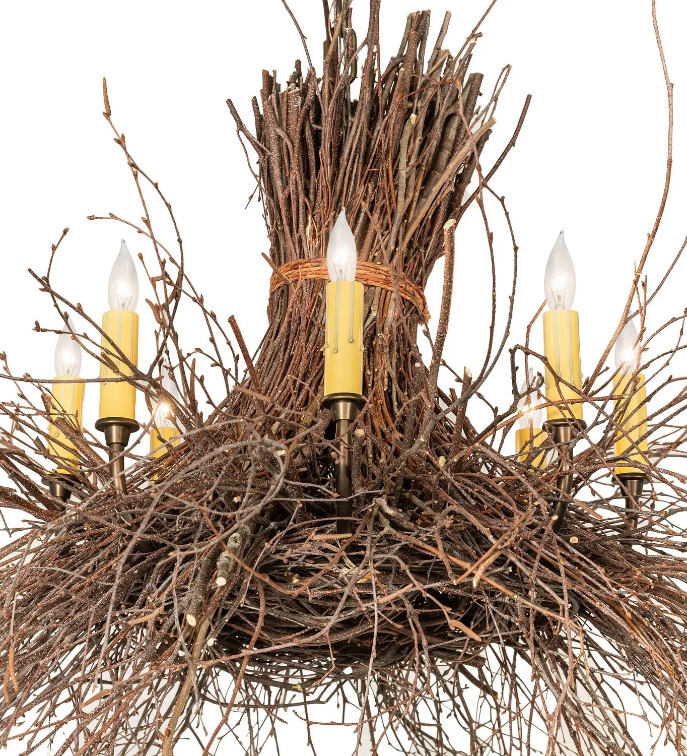 Meyda Tiffany Twigs 260850 Chandelier Light - Antique Copper,Natural Wood Chandeliers living room lighting
