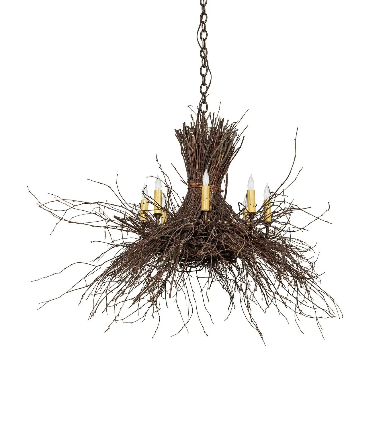 Meyda Tiffany Twigs 260850 Chandelier Light - Antique Copper,Natural Wood Chandeliers living room lighting