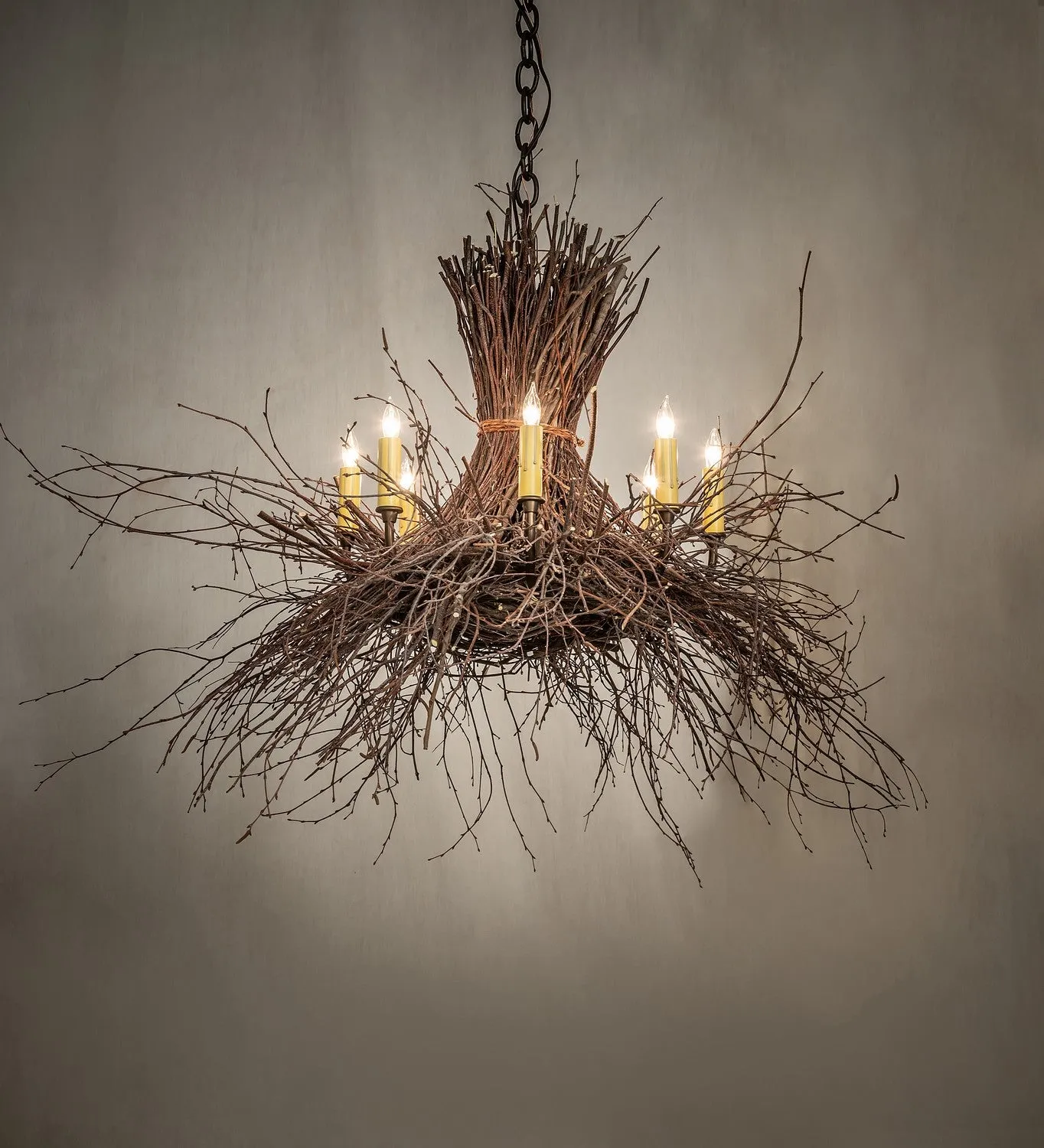 Meyda Tiffany Twigs 260850 Chandelier Light - Antique Copper,Natural Wood Chandeliers living room lighting