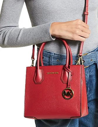 Michael Michael Kors Mercer Medium Pebbled Leather Crossbody Bag