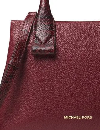 Michael Michael Kors Rollins Small Python Embossed Satchel