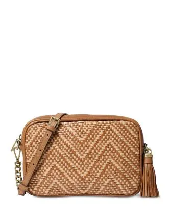 Michael Michael Kors Woven Chevron Leather Camera Bag