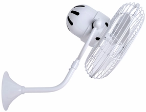 Michelle Parede 19"Wall Fan Gloss White Wall Fans Cooling Combo