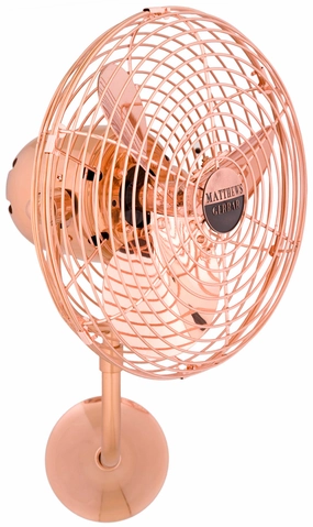 Michelle Parede 19"Wall Fan Polished Copper Wall Fans Cooling Combo