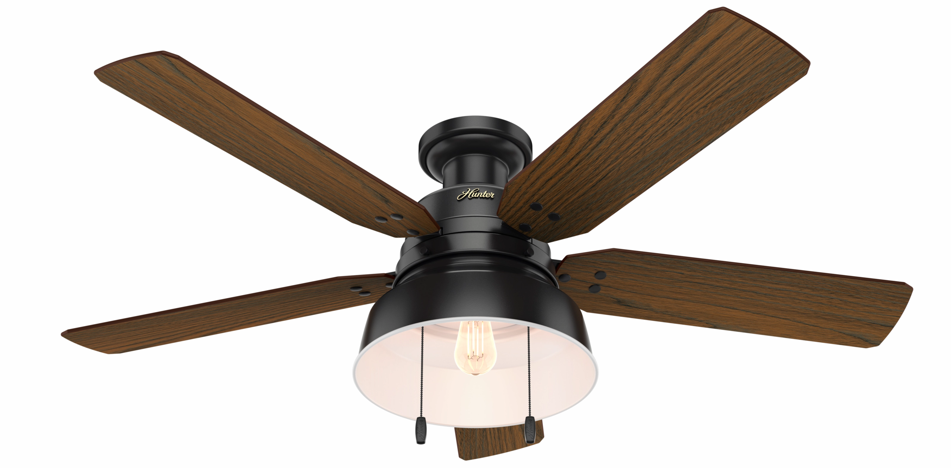 Mill Valley 52"Ceiling Fan Matte Black Huggers flush mount fans deals