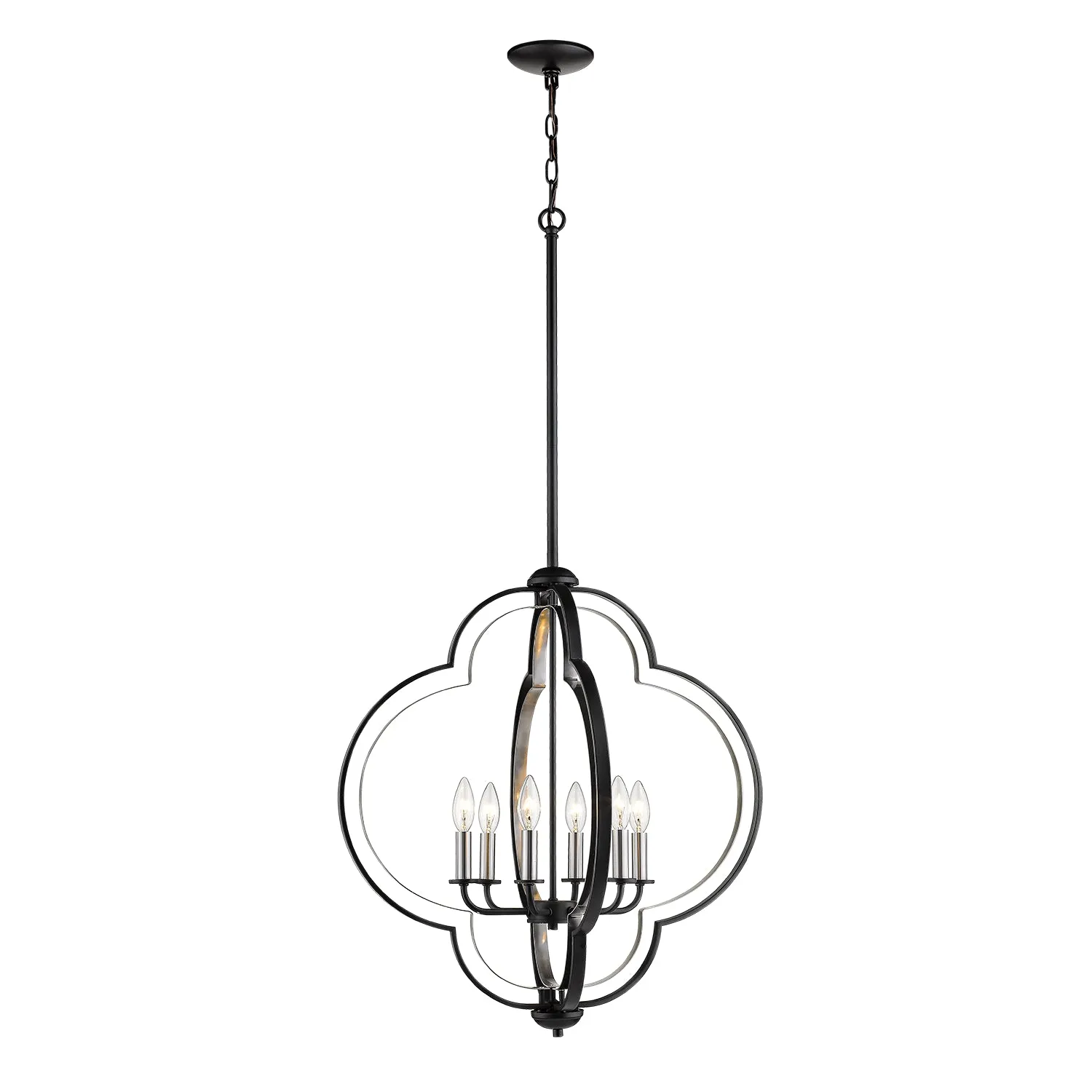 Millennium 3476-MB/BN Chandelier Light - Matte Black/Brushed Nickel Chandeliers Lighting best seller