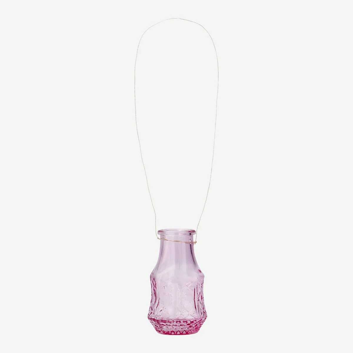 Mini pink glass vase
