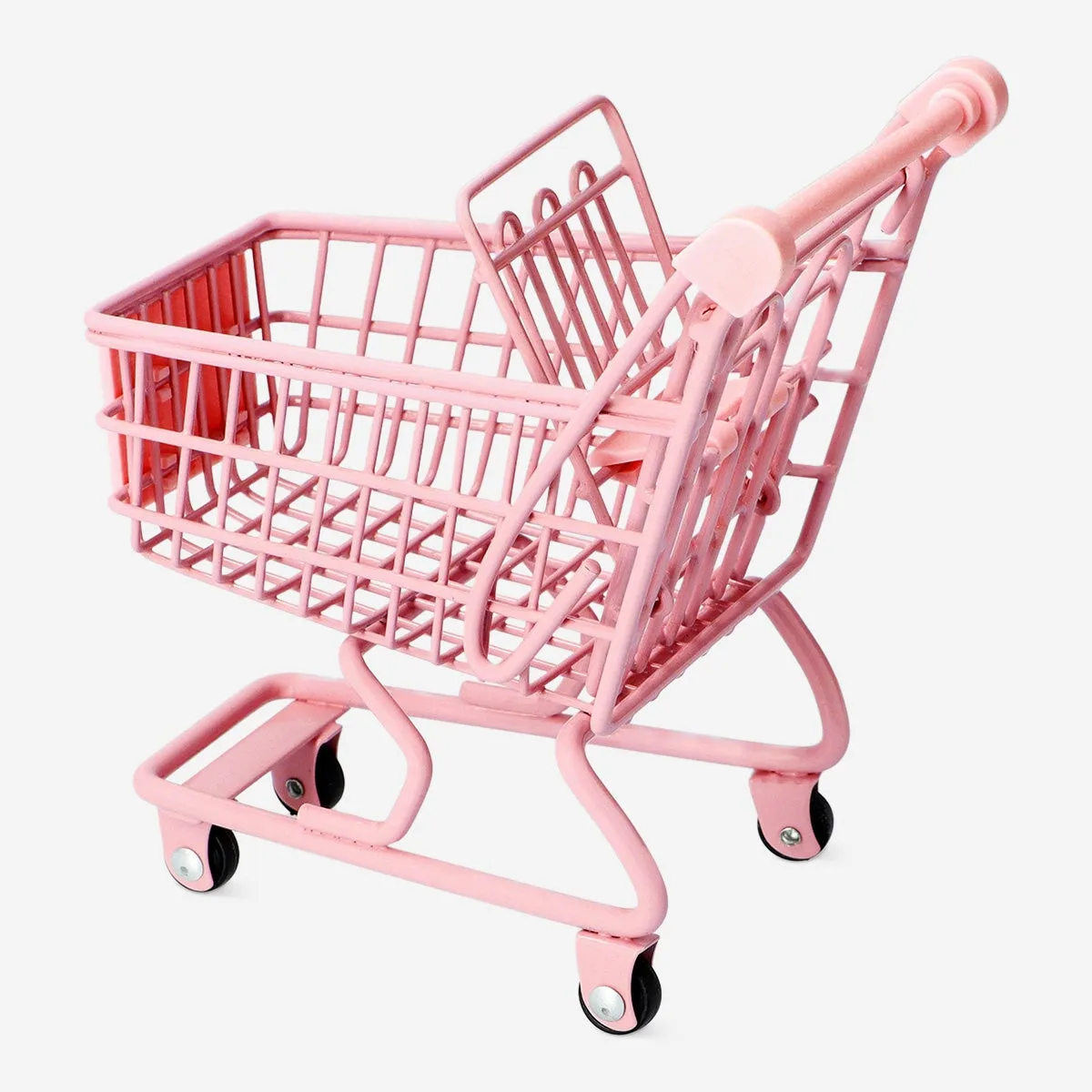 Mini pink shopping cart