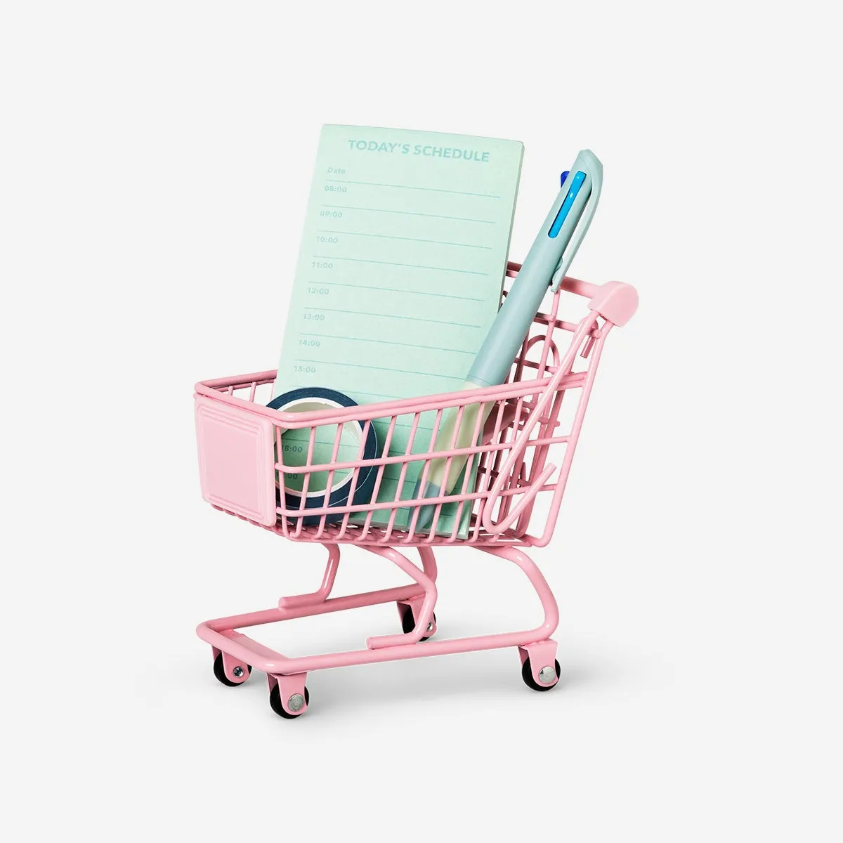Mini pink shopping cart