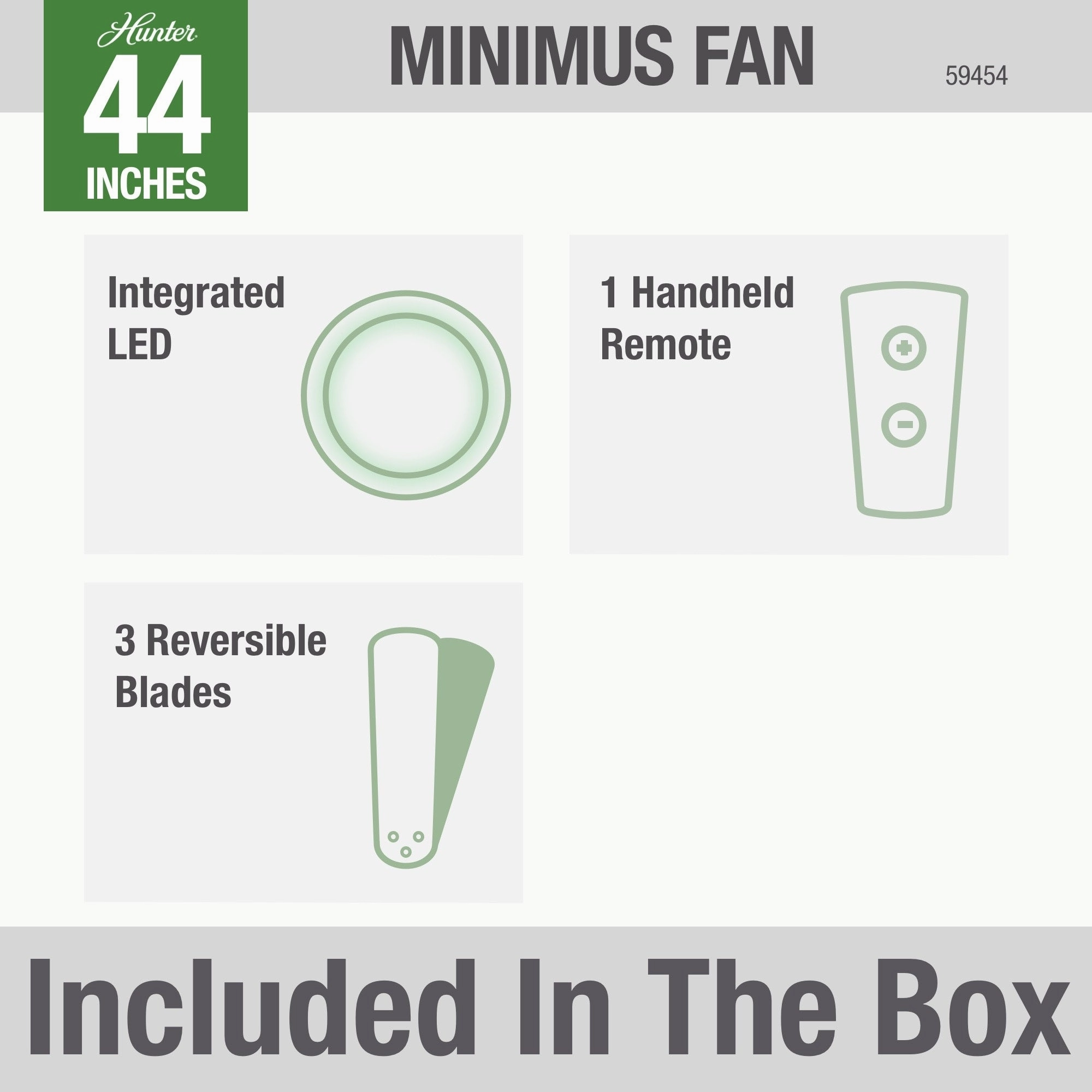 Minimus 44"Ceiling Fan Brushed Nickel Small Room Fans sale