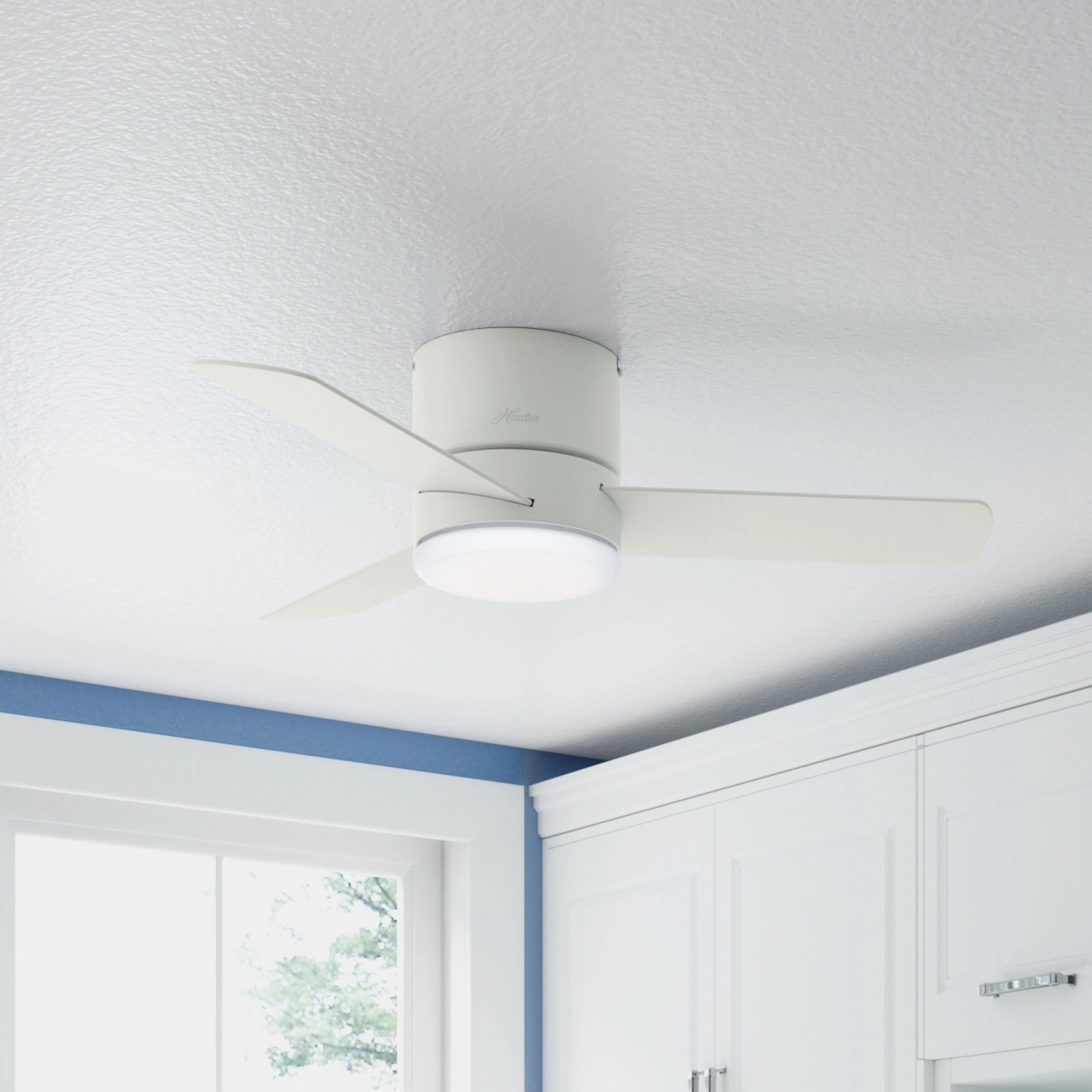 Minimus 44"Ceiling Fan Fresh White Small Room Fans sale