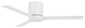 Minka Aire Roto Flush 52" Ceiling Fan with 20W LED Dimmable Light and Remote Control Cheap Low Ceiling Lighting