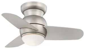 Minka Aire Spacesaver 26" Flushmount Ceiling Fan with 15W LED and Wall Control Designer Ceiling Fans Outlet