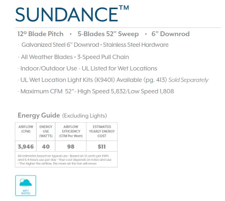 Minka Aire Sundance Outdoor Pull Chain Ceiling Fan