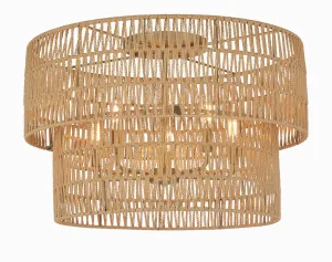 Minka Lavery Bungalow Heaven Five Light Flush Mount in Soft Brass Flush Mount Lights outlet
