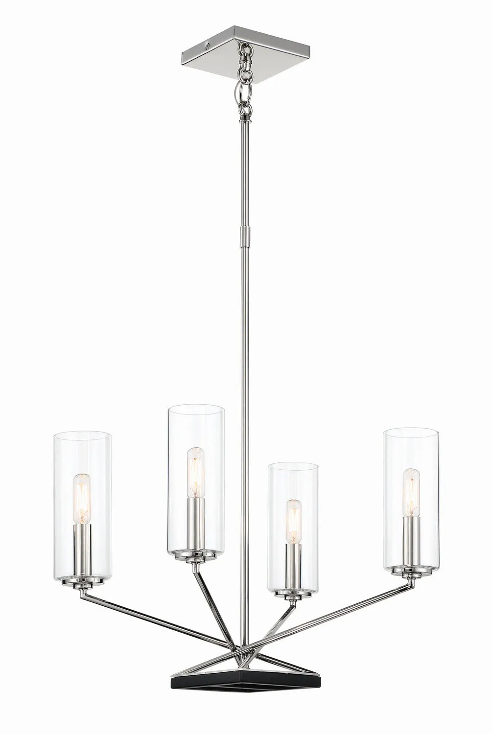 Minka-Lavery Highland Crossing 2494-572 Chandelier Light - Coal W/Polished Nickel Highlig Chandeliers Lighting premium