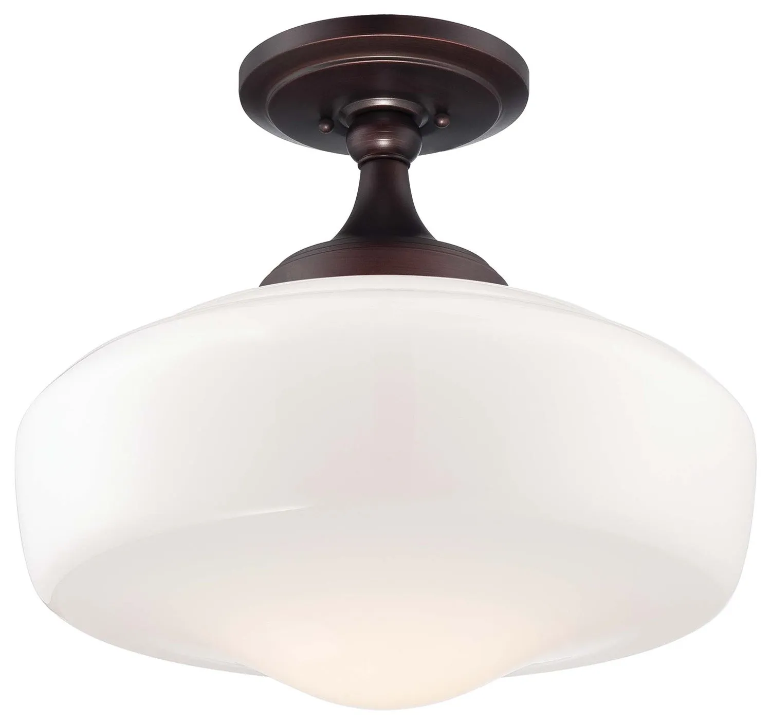 Minka Lavery One Light Semi Flush Mount in Brushed Bronze Flush Mount Lights outlet