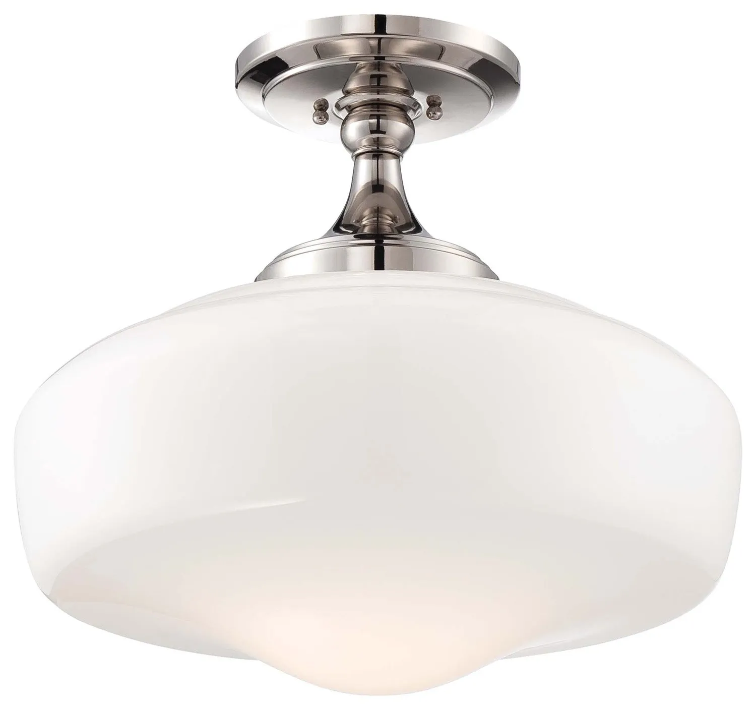 Minka Lavery One Light Semi Flush Mount in Polished Nickel Flush Mount Lights outlet