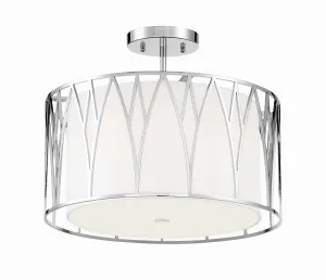 Minka Lavery Regal Terrace LED Semi Flush Mount in Polished Nickel Flush Mount Lights outlet