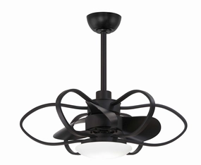 Minka Aire Gordon 29" Fandelier in Coal with Dimmable LED light and Remote Control Chandelier Fans (Fandeliers) outlet sale