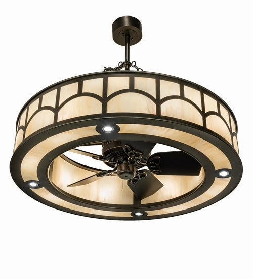 Mission 12 Light Chandel-Air Fandeliers at discount prices