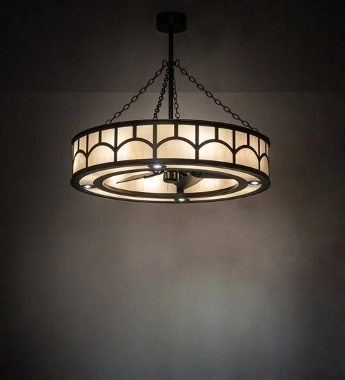 Mission 12 Light Chandel-Air Fandeliers at discount prices