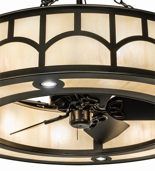 Mission 12 Light Chandel-Air Fandeliers at discount prices