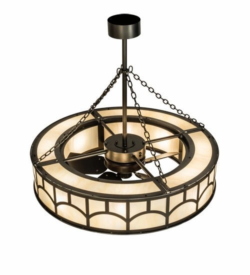 Mission 12 Light Chandel-Air Fandeliers at discount prices
