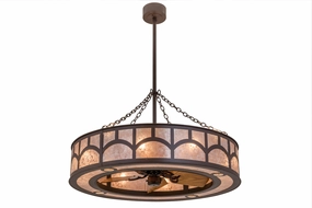 Mission 16 Light Chandel-Air Fandeliers FANS on sale now