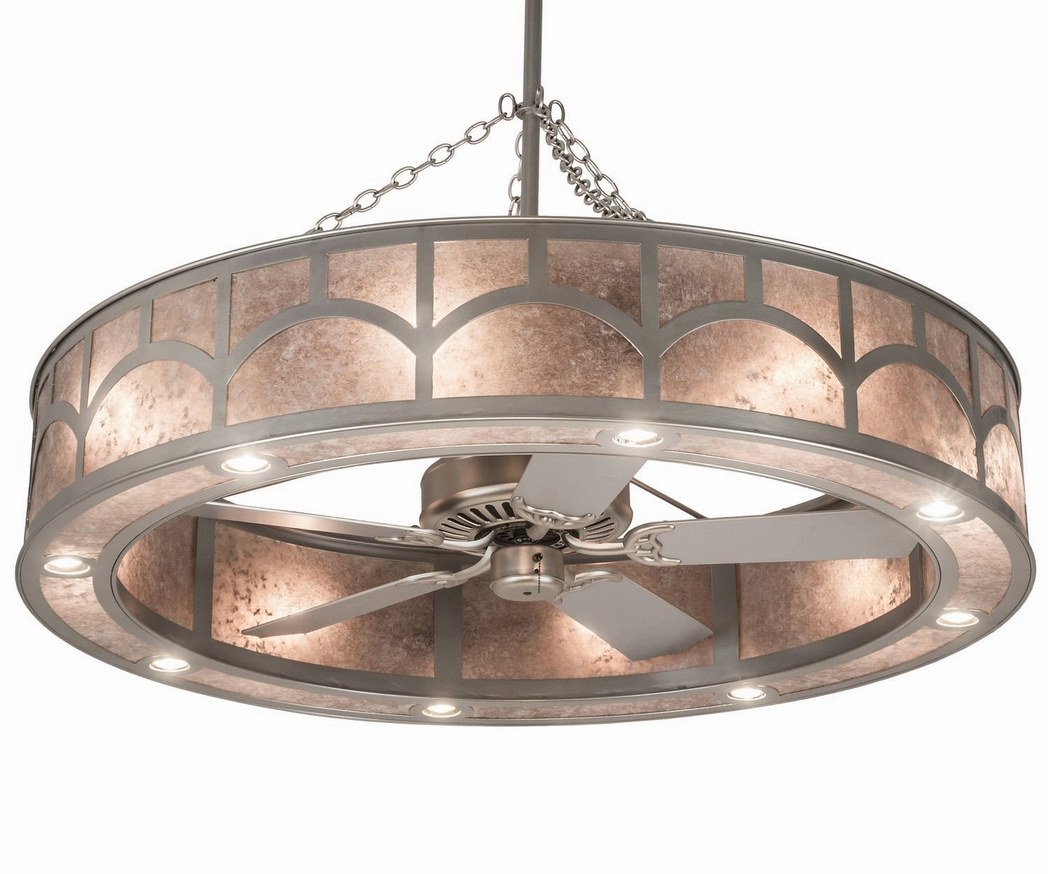 Mission 16 Light Chandel-Air Fandeliers FANS on sale now