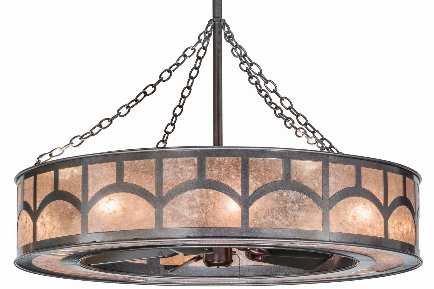 Mission 16 Light Chandel-Air Fandeliers FANS on sale now
