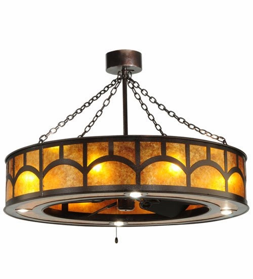 Mission 16 Light Chandel-Air Fandeliers at discount prices