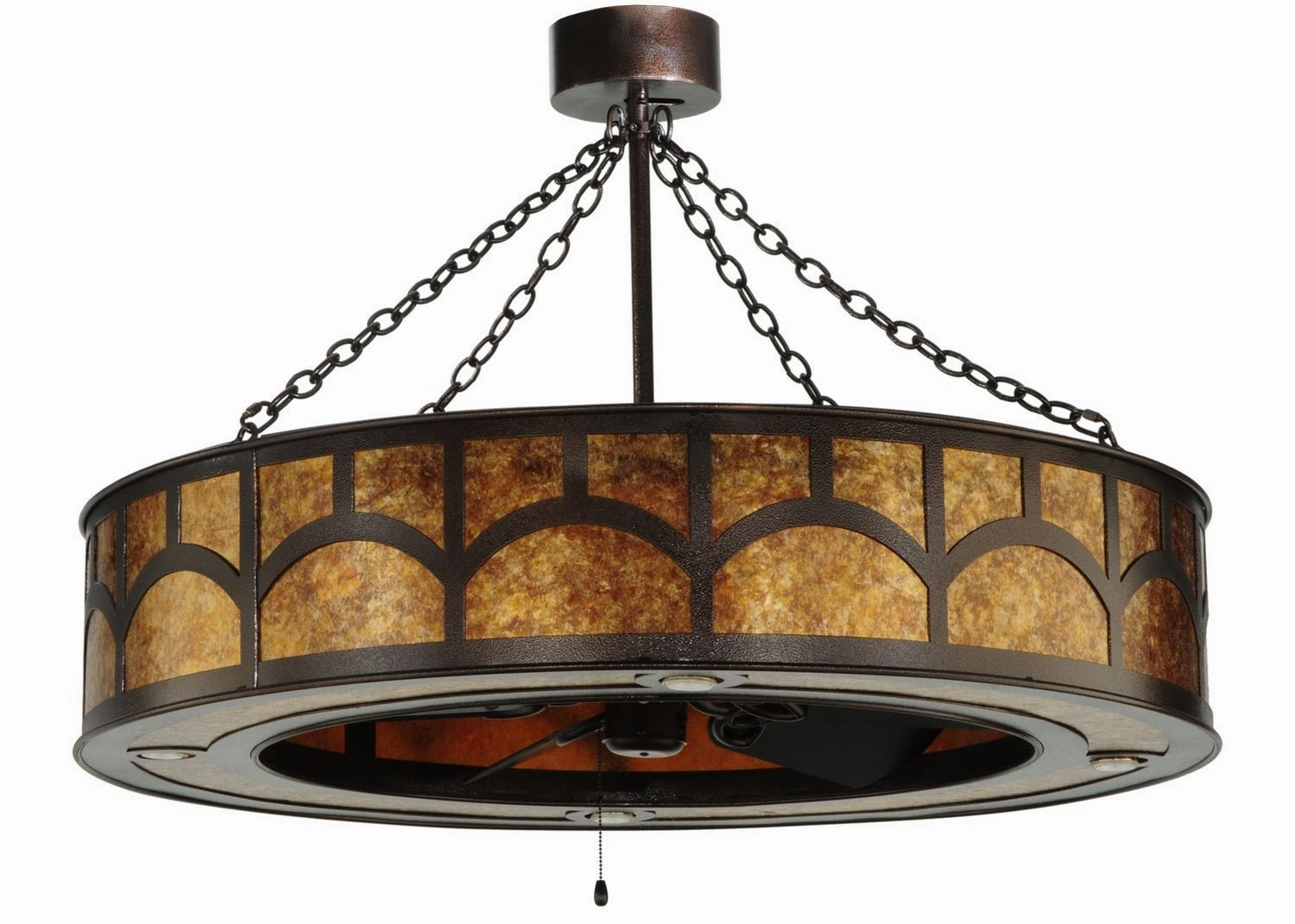 Mission 16 Light Chandel-Air Fandeliers FANS on sale now