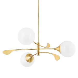 Mitzi Victoria H812803-VGL Chandelier Light - Vintage Gold Leaf Chandeliers Lighting flash sale