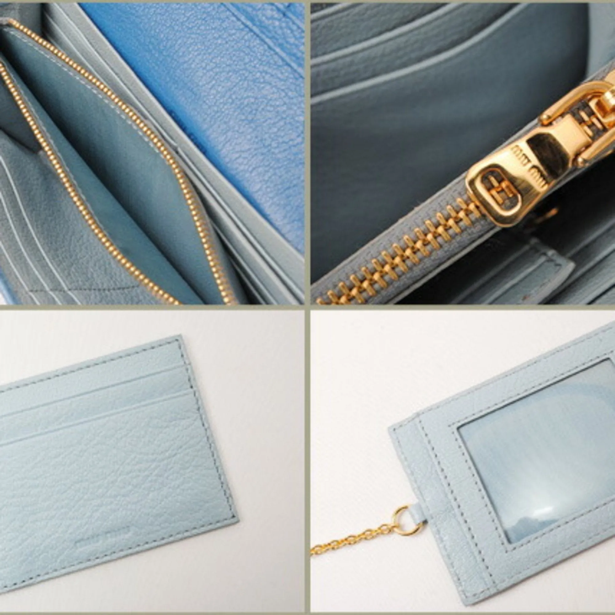 Miu Miu Leather Long Wallet (Bi-Fold) (Pre-Owned)