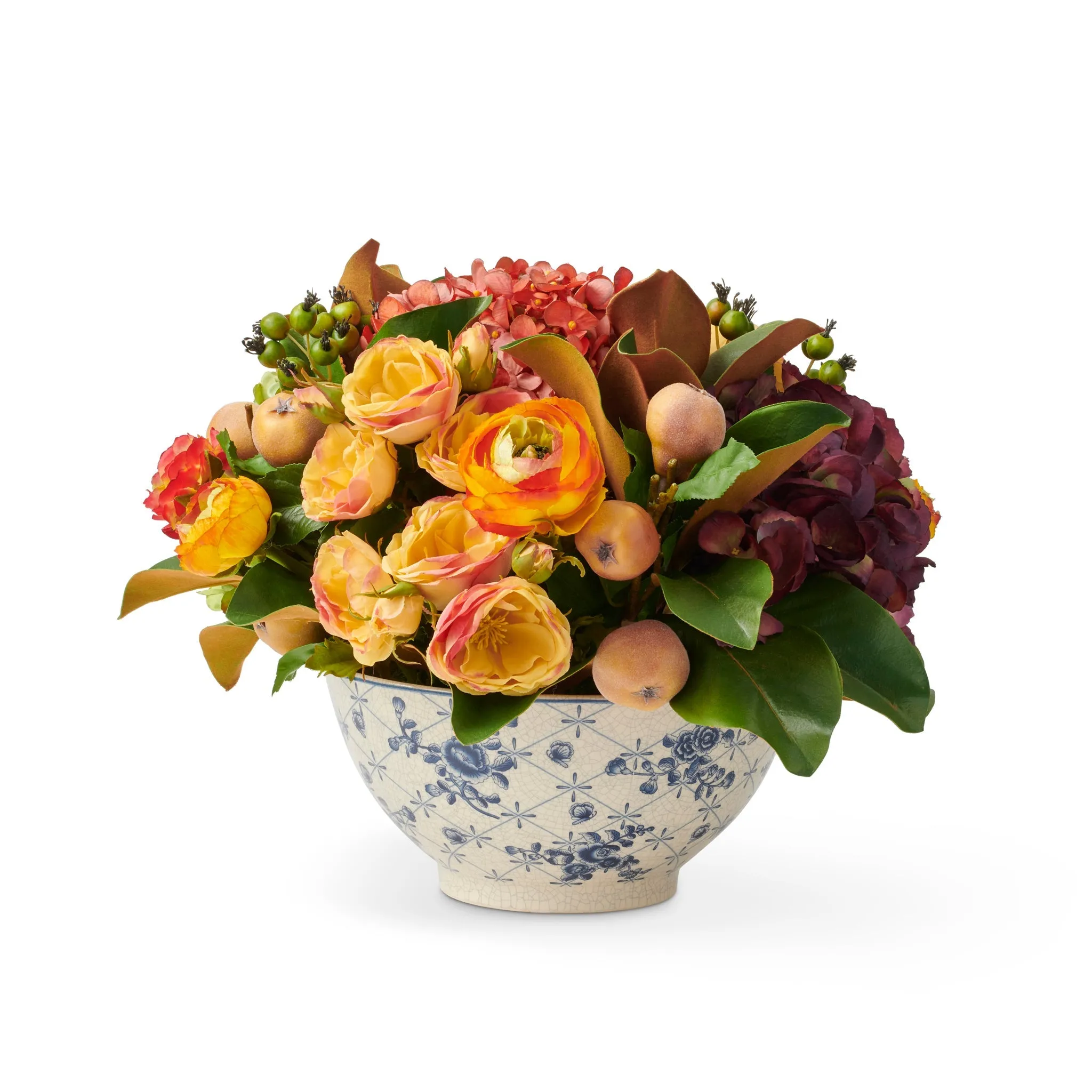 Mix Fall Floral in Trellis Bowl Faux Florals Wreaths hot price