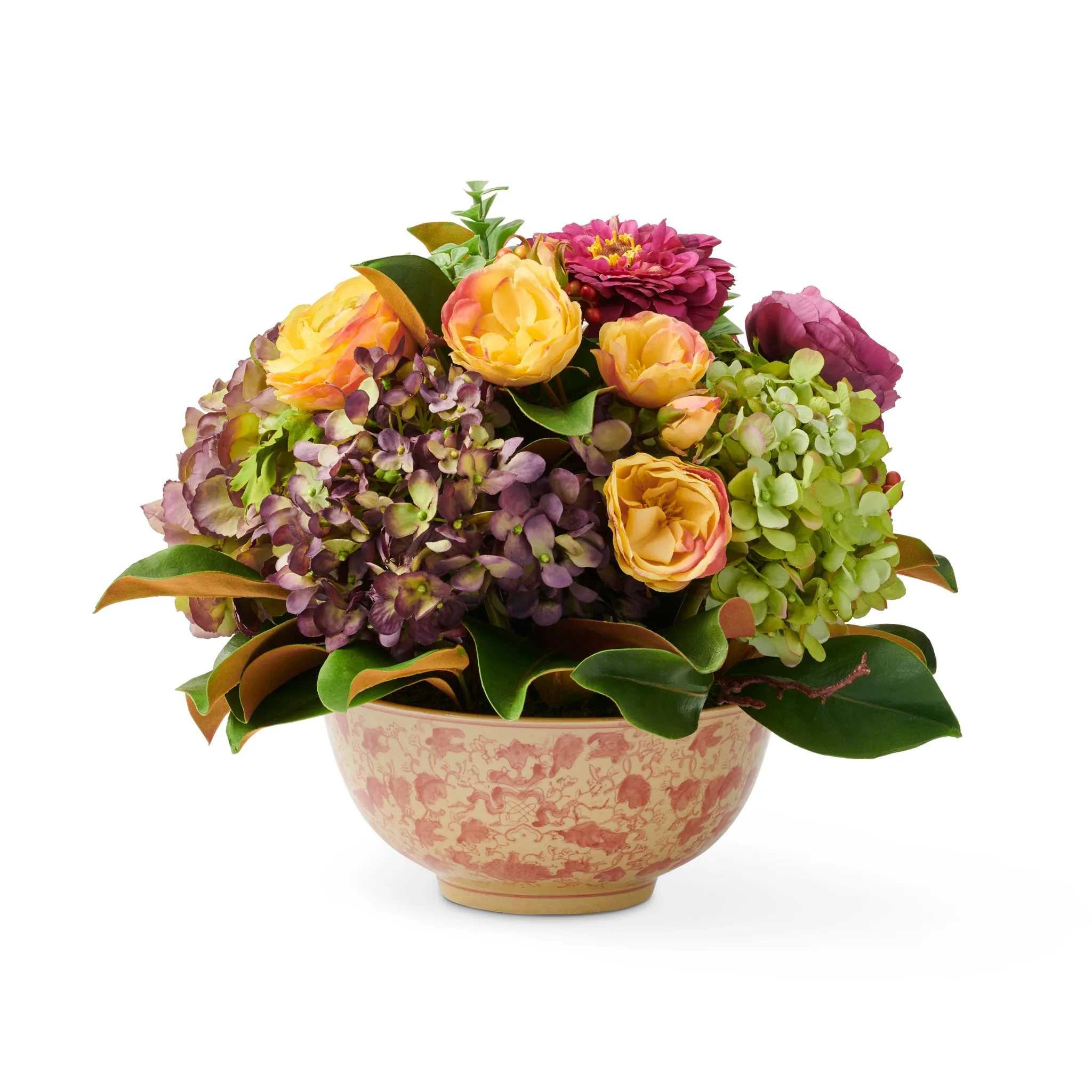 Mixed Floral in Longlife Bowl Faux Florals Wreaths hot price