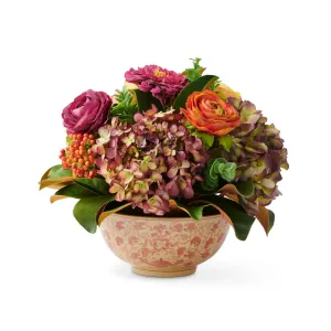 Mixed Floral in Longlife Bowl Artificial Flowers Spring Refresh