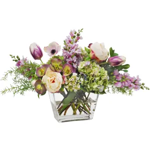 Mixed Peony Hellebores In Vase Artificial Flowers Spring Refresh
