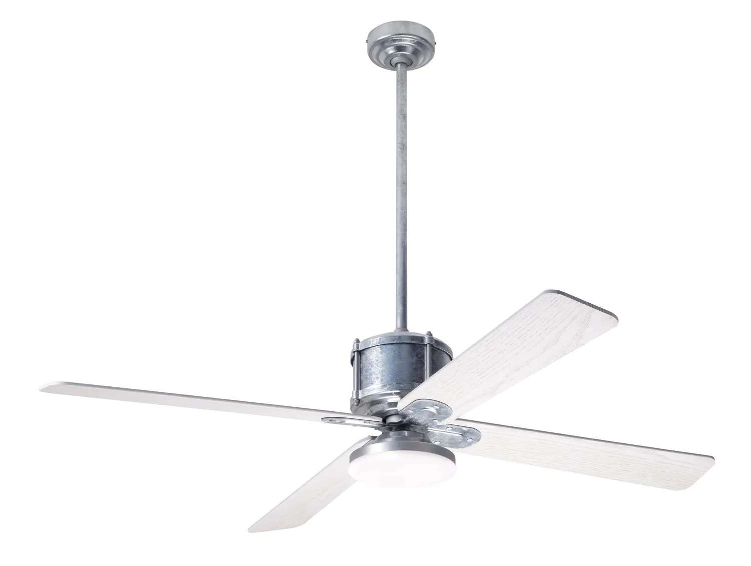 Modern Fan Company Industry DC IND-GV-50-WW-272-RC Ceiling Fan - Galvanized, Whitewash/ Modern Ceiling Fans cheap price