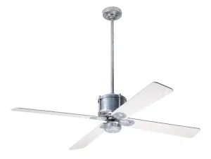 Modern Fan Company Industry DC IND-GV-50-WW-NL-RC Ceiling Fan - Galvanized, Whitewash/ Modern Ceiling Fans cheap price