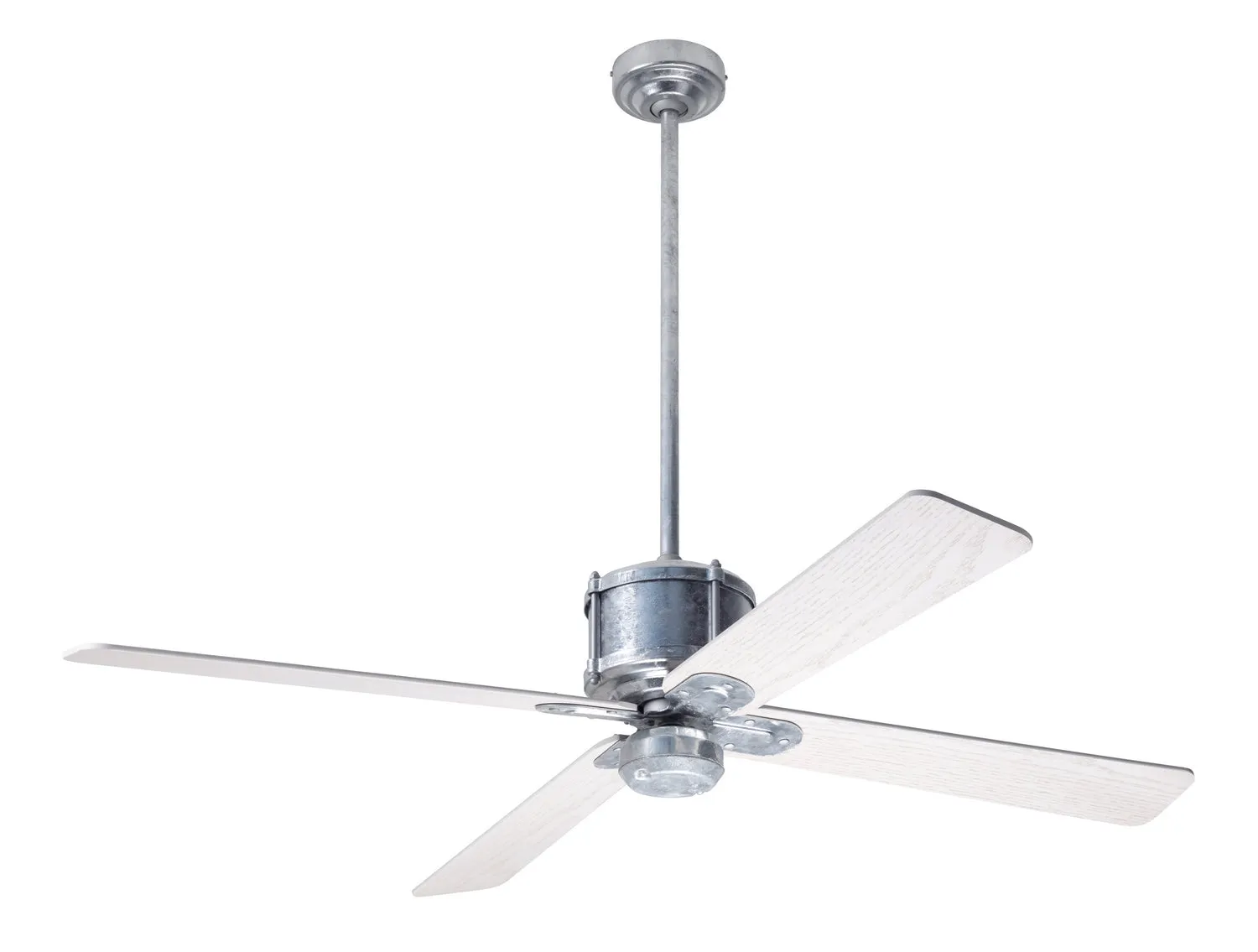 Modern Fan Company Industry DC IND-GV-50-WW-NL-RC Ceiling Fan - Galvanized, Whitewash/ Modern Ceiling Fans cheap price
