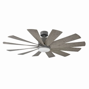 Modern Forms Fan Windflower 60" Smart Outdoor DC Ceiling Fan with 23.5W CCT LED and Remote Outdoor Ceiling Fans discount