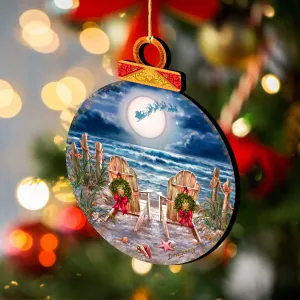 Moonlight Christmas Holiday Wooden Christmas Ornament By D. Gelsinger Holiday Decor clearance sale