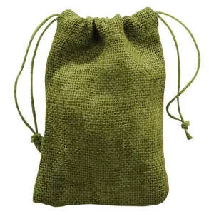 Moss Green Burlap Drawstring Bag 4x6 Festive Decor online outlet